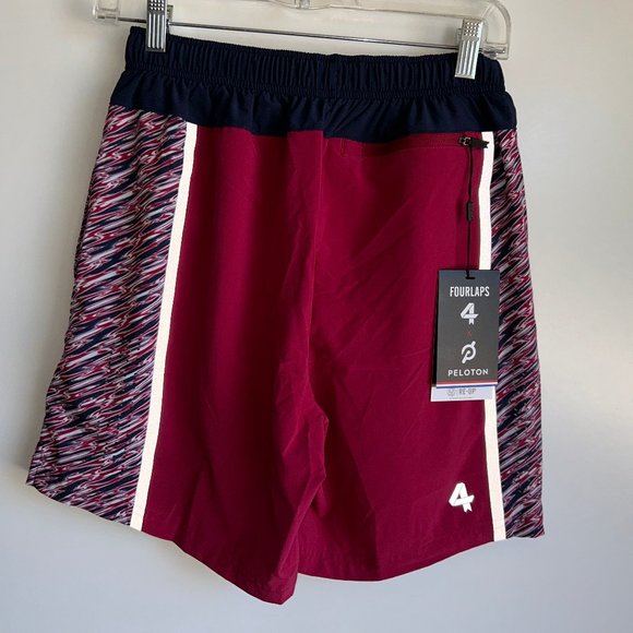 NWT PELOTON Fourlaps 7" Bolt Shorts Men's SmallAthletic Short with atLiner
